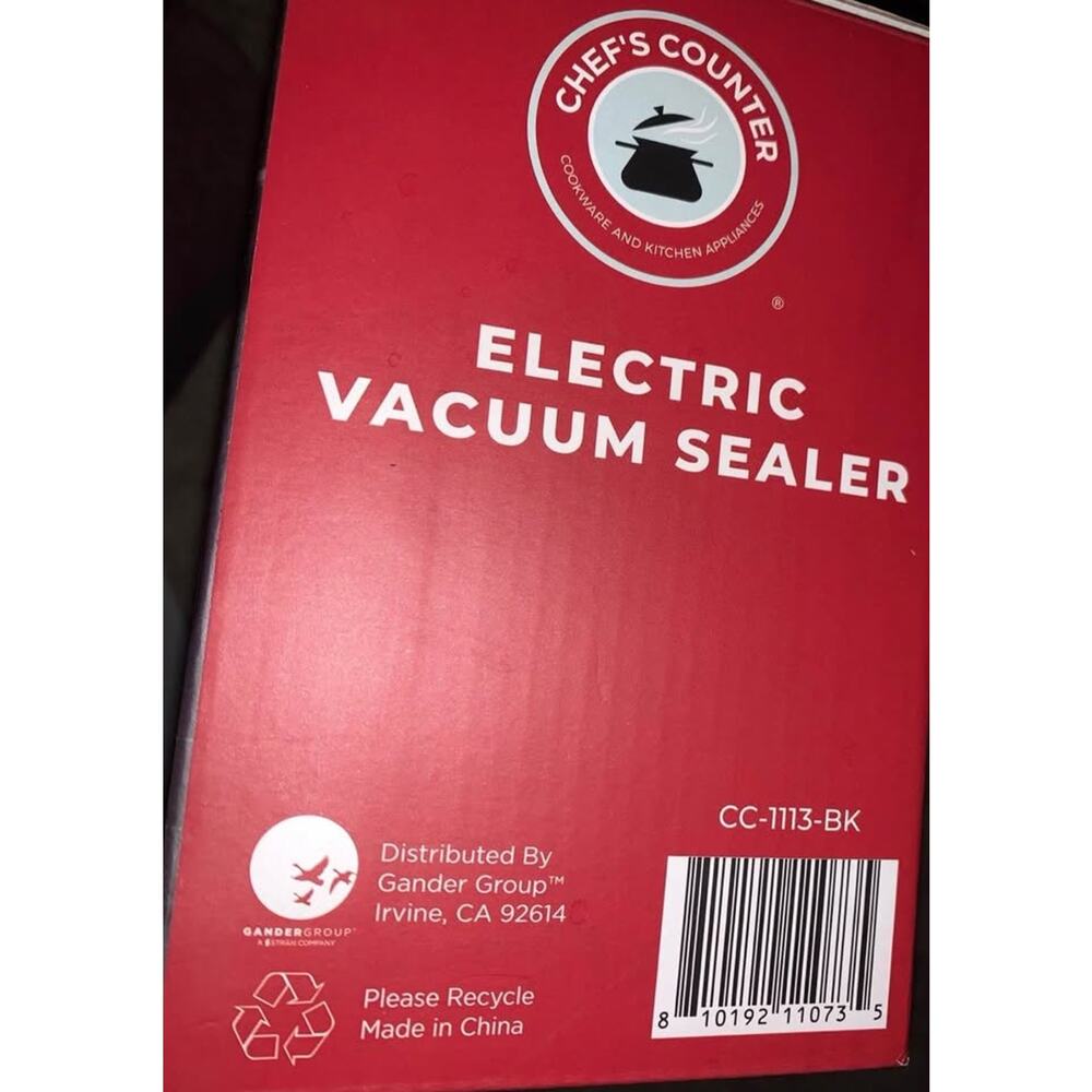 Chef's Counter Electric Vacuum Sealer CC-1113-BK - Picture 3 of 8